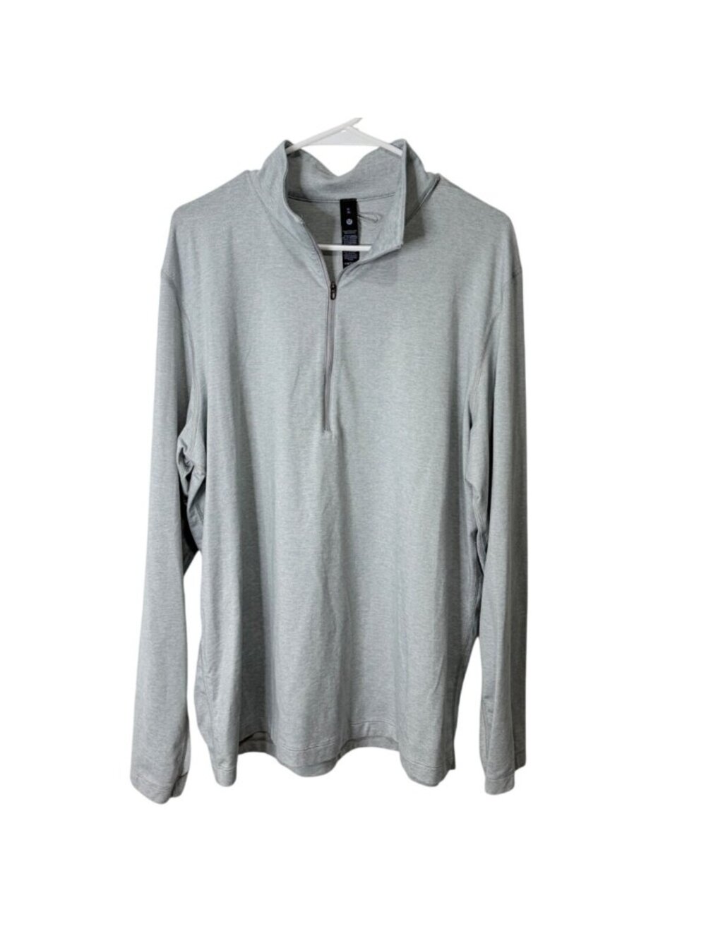 Lululemon Mens XL Soft Jersey 1/2 Zip Pullover Shirt Stretch Gray LM3ES1S